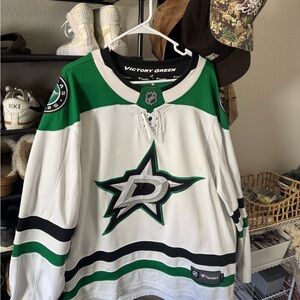Fanatics Green and White Dallas Stars Jersey